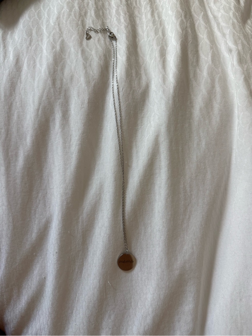 Delicate Silver 'mama' Pendant Necklace - Minimal Everyday Jewelry